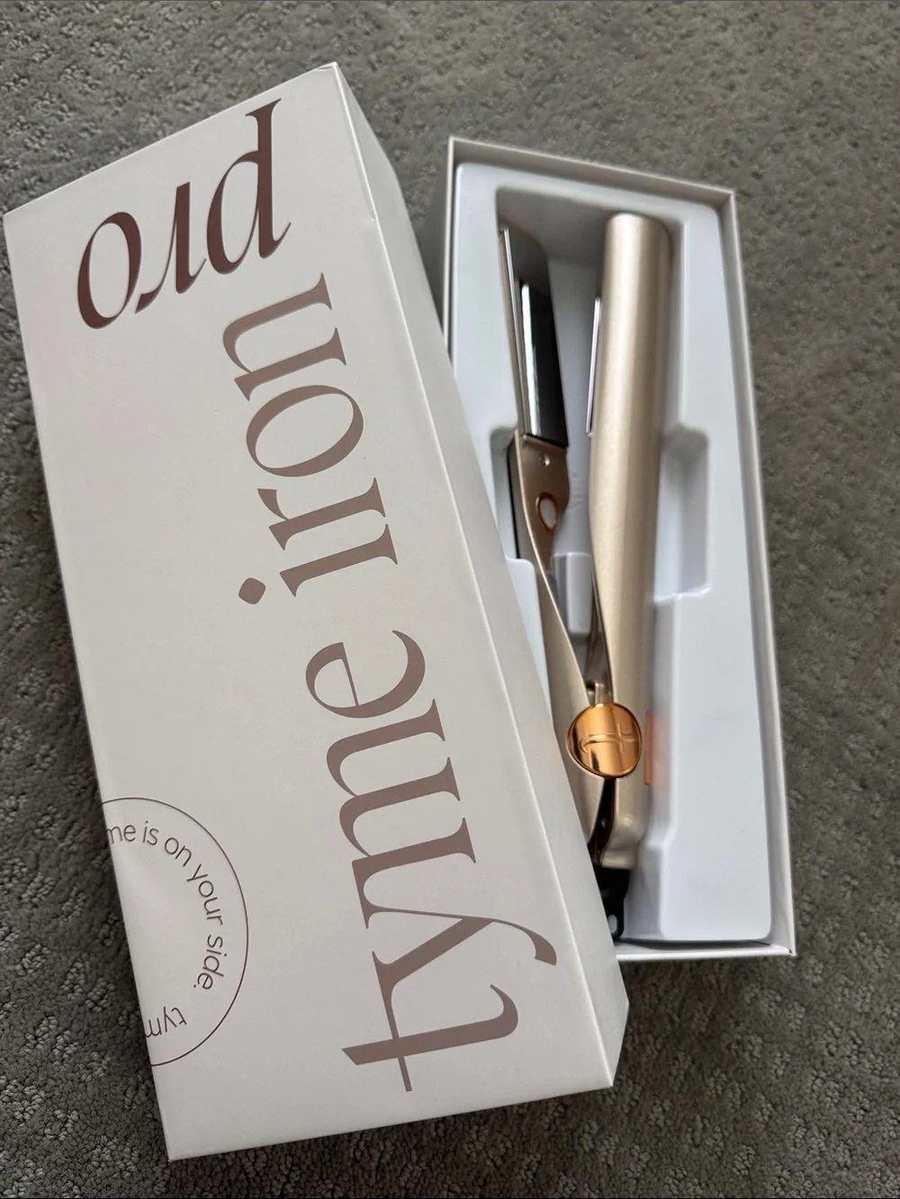 TYME Gold and Rose Gold Flat Styling Iron NIB